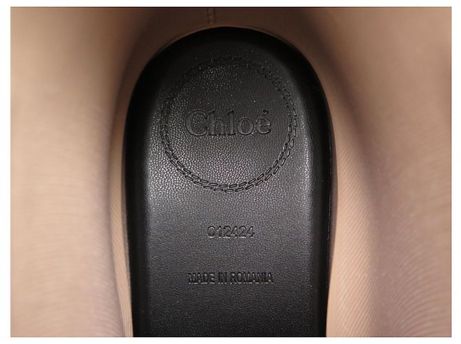 Chloé NUEVAS BOTAS DE LLUVIA CHLOE CHC23A904FP26G 37 BEIGE ROSA + CAJA - vista 12