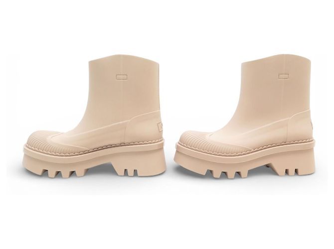 Chloé NUEVAS BOTAS DE LLUVIA CHLOE CHC23A904FP26G 37 BEIGE ROSA + CAJA - vista 2