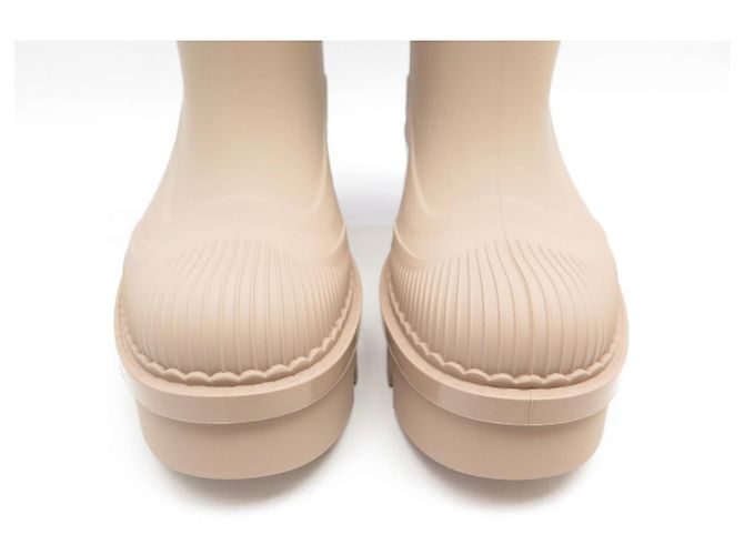 Chloé NUEVAS BOTAS DE LLUVIA CHLOE CHC23A904FP26G 37 BEIGE ROSA + CAJA - vista 4