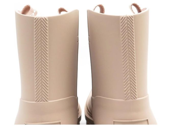 Chloé NUEVAS BOTAS DE LLUVIA CHLOE CHC23A904FP26G 37 BEIGE ROSA + CAJA - vista 6