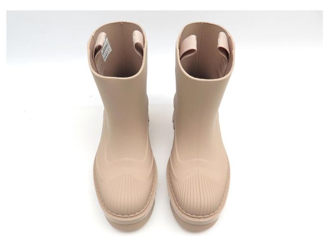 Chloé NUEVAS BOTAS DE LLUVIA CHLOE CHC23A904FP26G 37 BEIGE ROSA + CAJA - vista 9