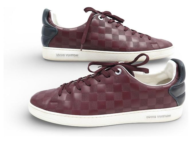 SNEAKERS LOUIS VUITTON FRONTROW IN PELLE DAMIER INFINI 11 45.5 Bordò - vista 3