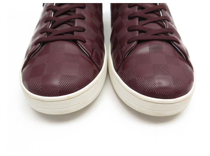 SNEAKERS LOUIS VUITTON FRONTROW IN PELLE DAMIER INFINI 11 45.5 Bordò - vista 4