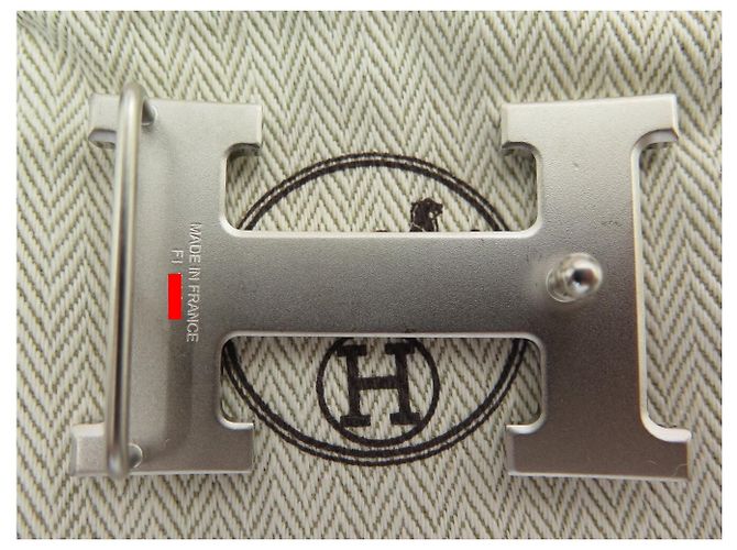 Hermès NEUER HERMES H GÜRTEL MIT HAMMERED-SCHNALLE AUS PALLADIUMSTAHL Silber - Ansicht 3