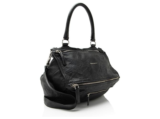 Borsa a Spalla Pandora Media in Pelle di Capra Givenchy Nero - vista 2
