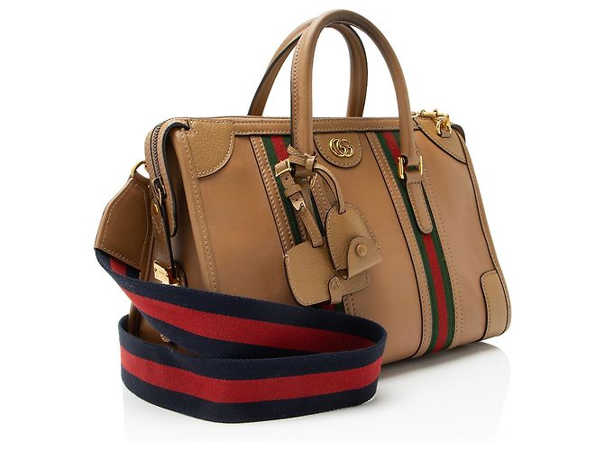 Gucci Leder Ophidia Bauletto Medium Tasche Braun - Ansicht 2