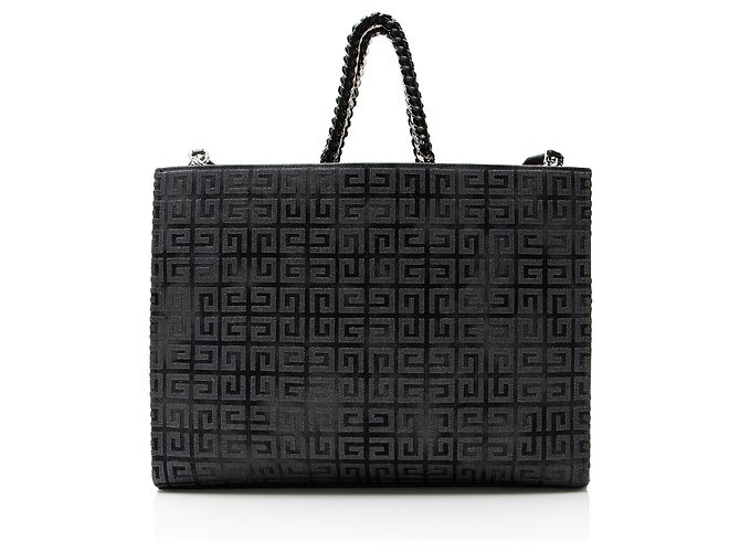 Mittelgroße G-Tote aus besticktem Canvas 4G von Givenchy Schwarz - Ansicht 3