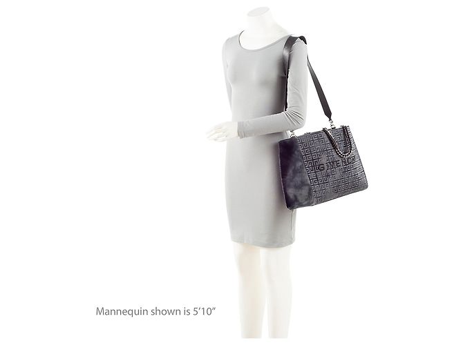 Mittelgroße G-Tote aus besticktem Canvas 4G von Givenchy Schwarz - Ansicht 5
