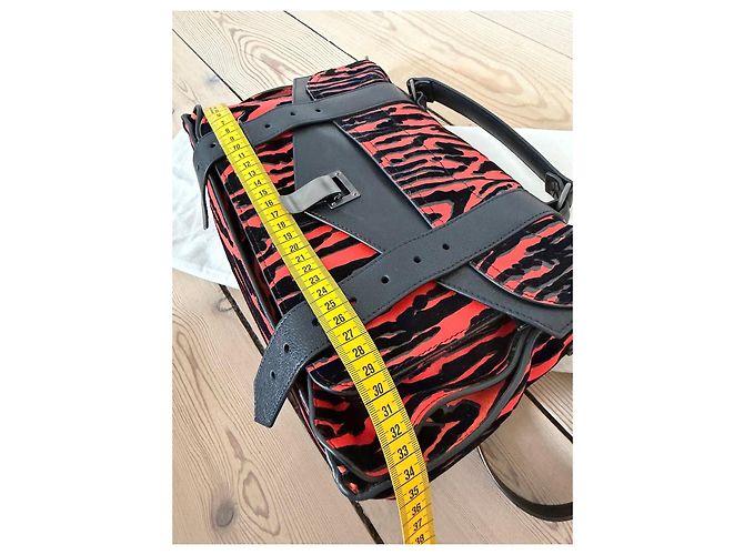 Borsa a mano media in velluto e pelle con stampa zebra PS1 di Proenza Schouler - vista 14