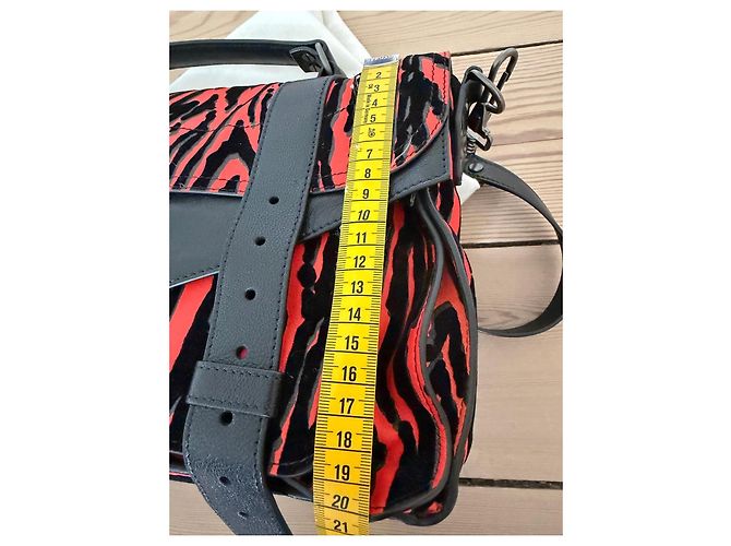 Borsa a mano media in velluto e pelle con stampa zebra PS1 di Proenza Schouler - vista 15
