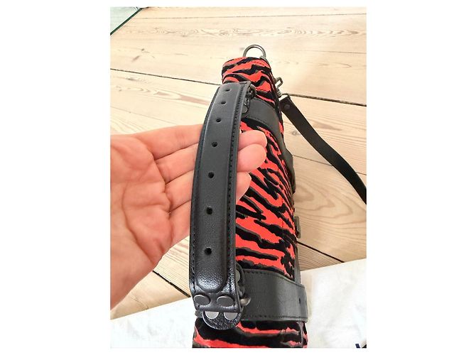 Borsa a mano media in velluto e pelle con stampa zebra PS1 di Proenza Schouler - vista 6