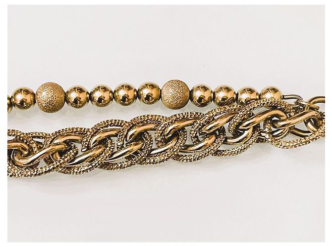 Magnifico bracciale DOLCE & GABBANA catena doppia dorato D'oro - vista 3