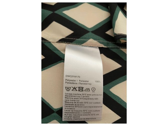 Gerard Darel ✨ Gérard Darel Hemd mit geometrischem Druck in Grün und Elfenbein - Ansicht 5