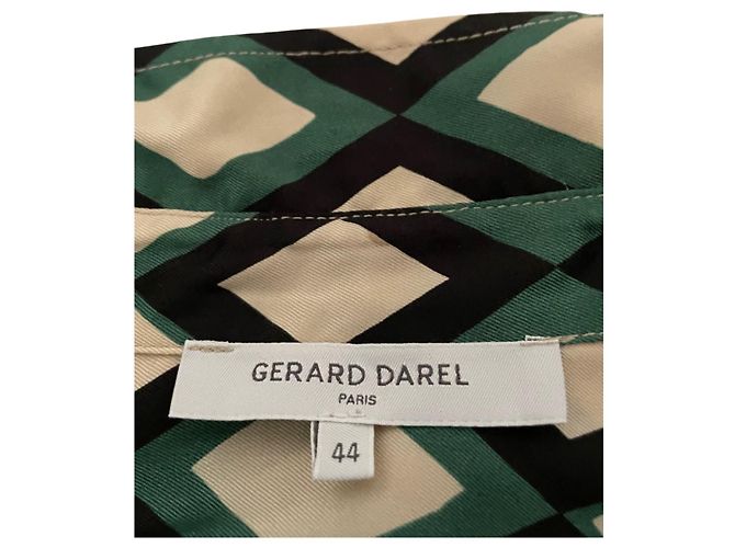 Gerard Darel ✨ Gérard Darel Hemd mit geometrischem Druck in Grün und Elfenbein - Ansicht 6