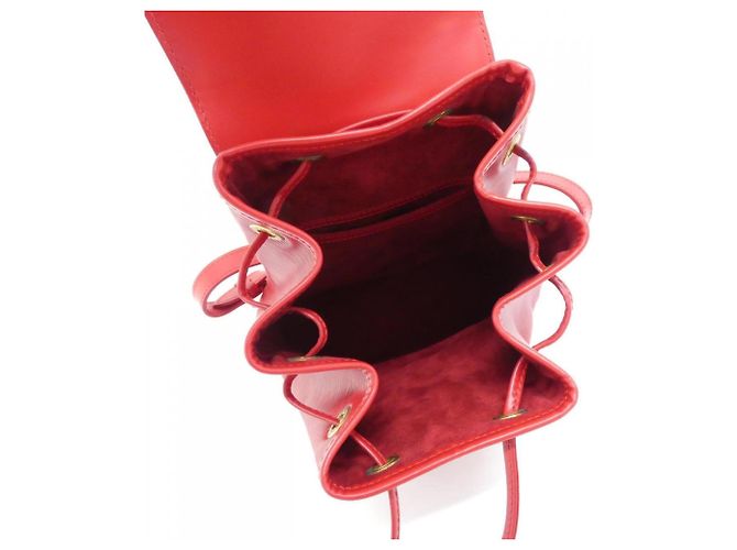 Louis Vuitton Epi Montsouris Rucksack Rot - Ansicht 6