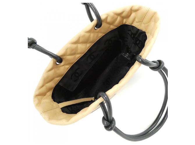 Borsa a mano Chanel Cambon Line Nero Beige - vista 9
