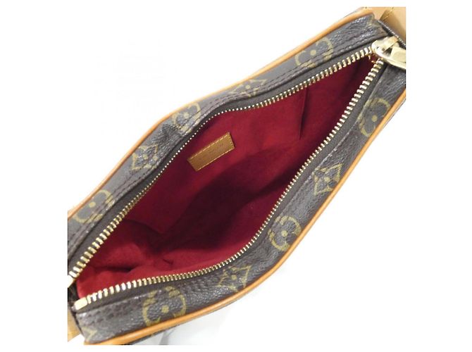 Borsa a Spalla Pochette Croissant Monogramma Louis Vuitton Marrone - vista 6