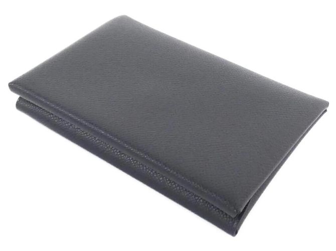 Monedero Duo Calvi de Hermès Negro - vista 2