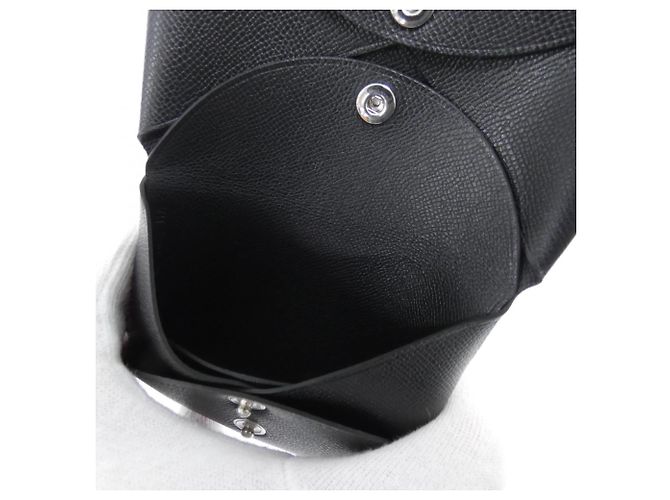 Monedero Duo Calvi de Hermès Negro - vista 4