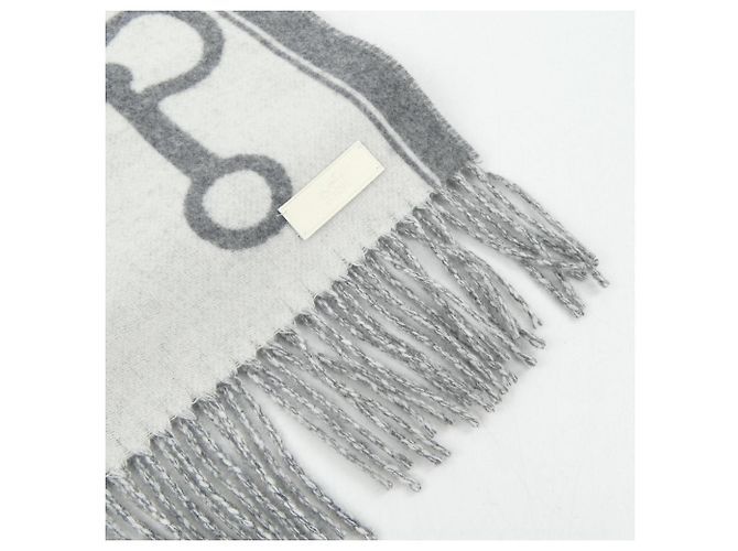 Cashmere-Schal von Hermès Braun Weiß - Ansicht 2