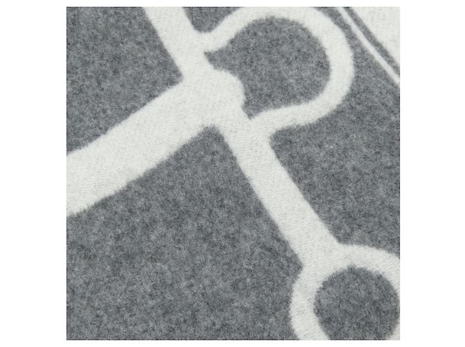 Cashmere-Schal von Hermès Braun Weiß - Ansicht 4
