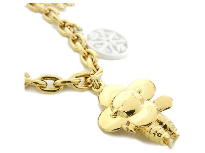 Louis Vuitton Vivienne Eislauf-Taschenanhänger Weiß Golden - Ansicht 4
