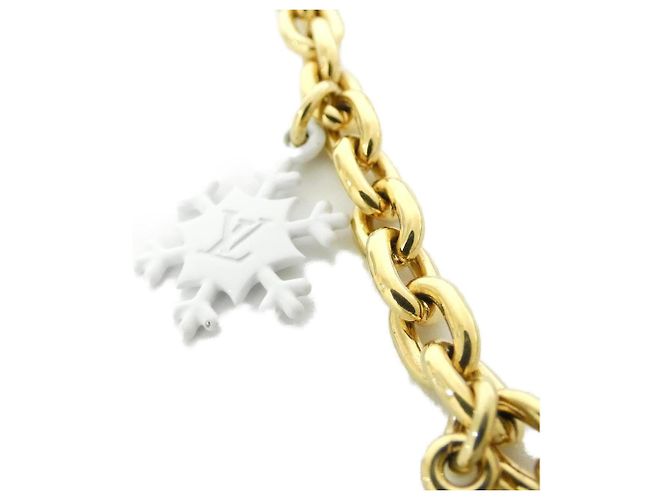 Louis Vuitton Vivienne Eislauf-Taschenanhänger Weiß Golden - Ansicht 5