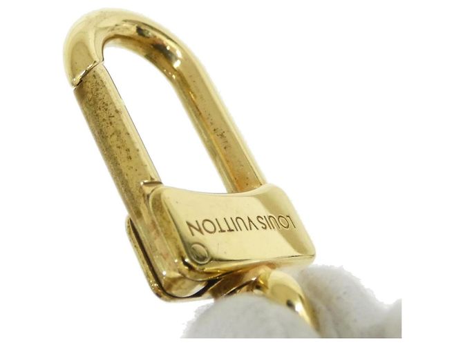 Louis Vuitton Vivienne Eislauf-Taschenanhänger Weiß Golden - Ansicht 9