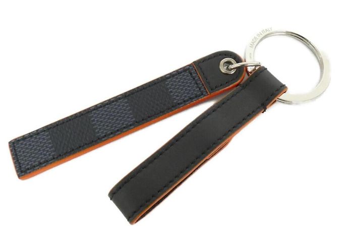 Louis Vuitton Damier Cobalt Keyring Black Silvery Blue - view 2