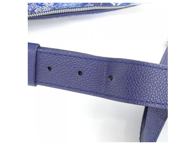 Bumbag Discovery PM in tela Monogram Louis Vuitton Blu - vista 4