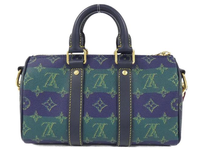 Boston Bag Keepall Bandoulière 25cm Monogram Heritage Louis Vuitton Blau - Ansicht 2
