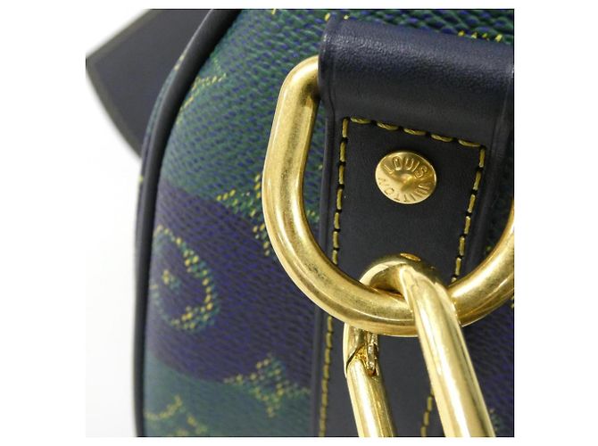 Boston Bag Keepall Bandoulière 25cm Monogram Heritage Louis Vuitton Blau - Ansicht 5