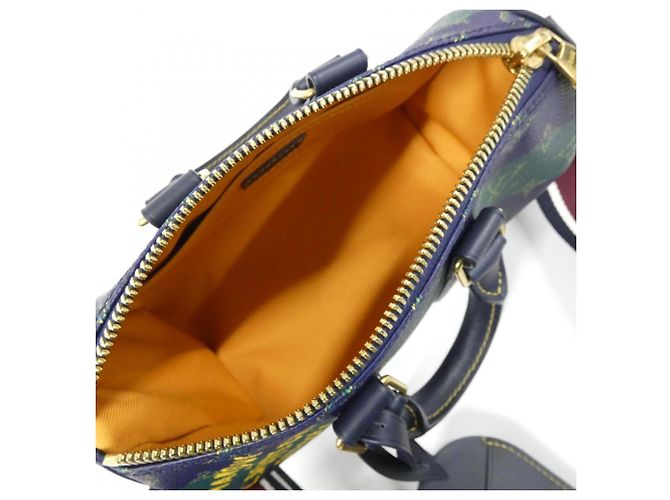 Boston Bag Keepall Bandoulière 25cm Monogram Heritage Louis Vuitton Blau - Ansicht 9