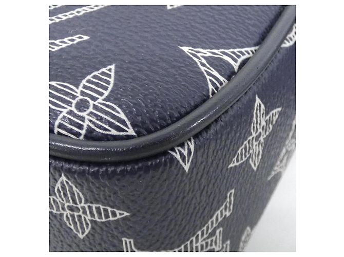 Borsa a Spalla Danube Monogram Ink di Louis Vuitton Blu - vista 3