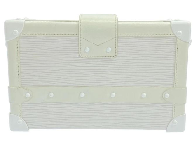 Borsa a Spalla Louis Vuitton Epi Petite Malle M55860 Bianco - vista 2