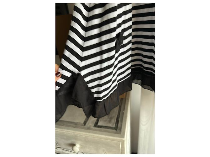 Autre Marque PLU Ärmelloses Minikleid gestreift schwarz weiß - Ansicht 4