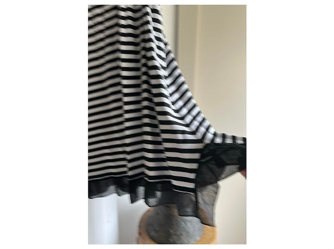 Autre Marque PLU Ärmelloses Minikleid gestreift schwarz weiß - Ansicht 6