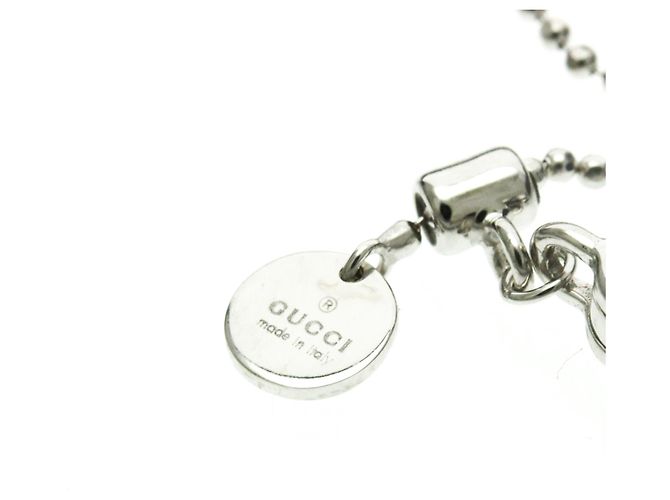 Collana con diamante e targhetta Gucci Argento - vista 14