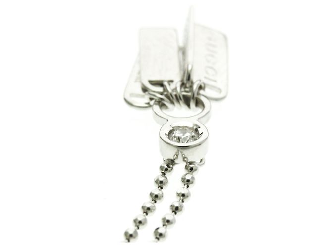 Collana con diamante e targhetta Gucci Argento - vista 6