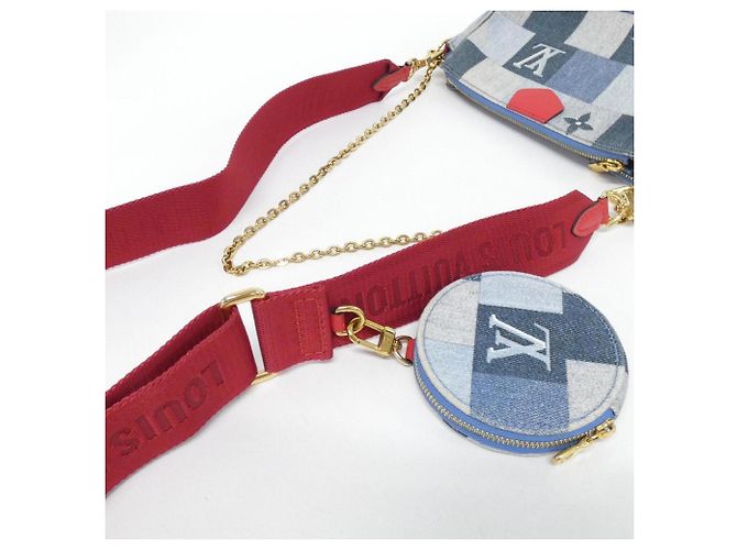 Multi Pochette Accessoires Monogram Denim Louis Vuitton Rot - Ansicht 5
