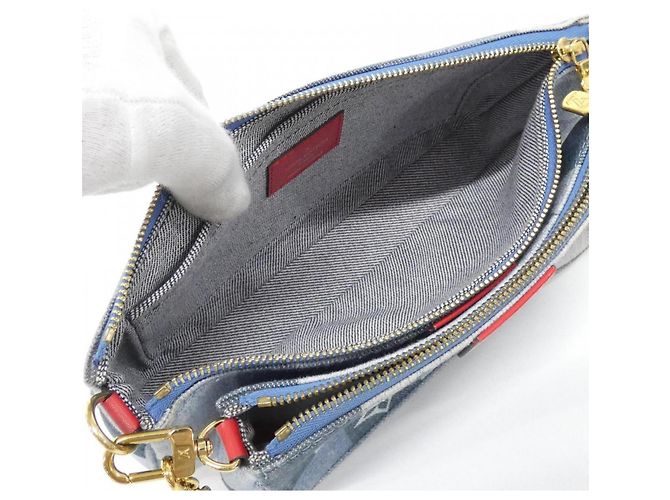 Multi Pochette Accessoires Monogram Denim Louis Vuitton Rot - Ansicht 6