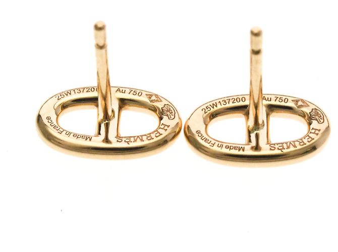 Orecchini a perno in oro rosa 18K Chaine d'Ancre di Hermès D'oro - vista 8