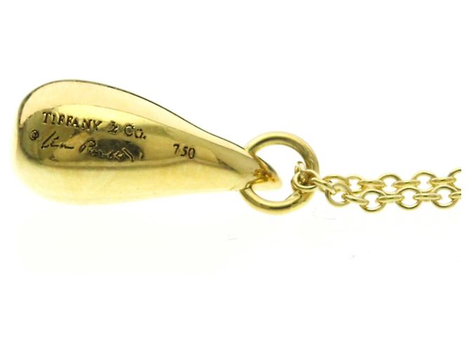 Elsa Peretti Tiffany & Co Collana Pendente Goccia Tiffany in Oro Giallo 18K D'oro - vista 3