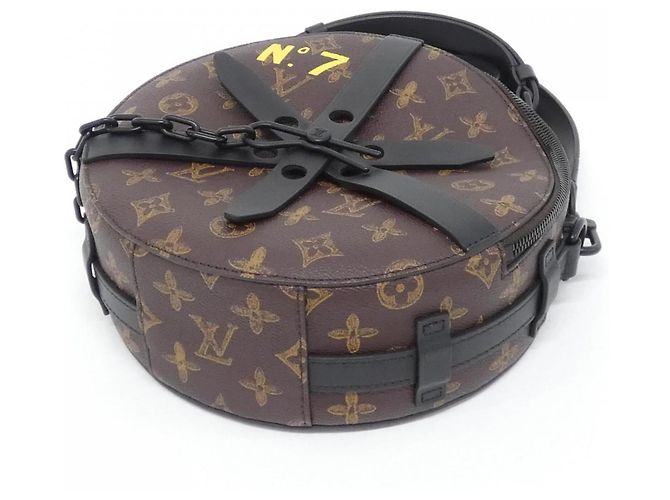 Borsa a Spalla Louis Vuitton Monogram (N°7) Wheel Box Marrone - vista 3