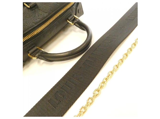 Borsa Petite Malle Souple in Monogram Empreinte Louis Vuitton Nero - vista 4