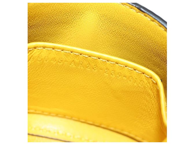 Borsa a secchiello Nano Drago in pelle FENDI x FRGMT x POKMON Gialla Auth 166960SM Argento Giallo - vista 11
