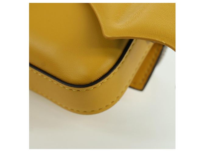 Borsa a secchiello Nano Drago in pelle FENDI x FRGMT x POKMON Gialla Auth 166960SM Argento Giallo - vista 18