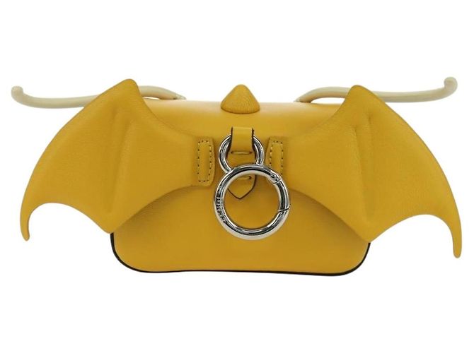 Borsa a secchiello Nano Drago in pelle FENDI x FRGMT x POKMON Gialla Auth 166960SM Argento Giallo - vista 2