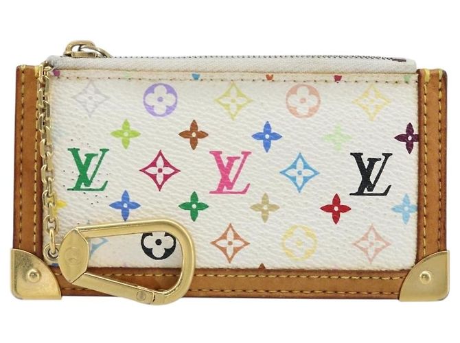 LOUIS VUITTON Monogramm Multicolor Pochette Cles Tasche Weiß M92655 Auth LNZ175 - Ansicht 13