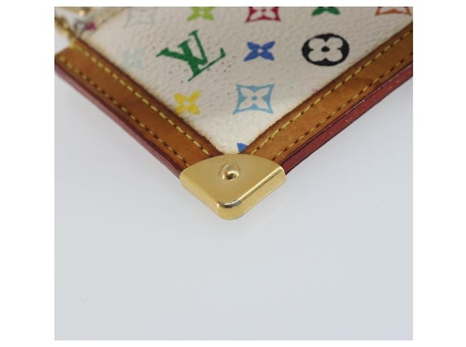 LOUIS VUITTON Monogramm Multicolor Pochette Cles Tasche Weiß M92655 Auth LNZ175 - Ansicht 14